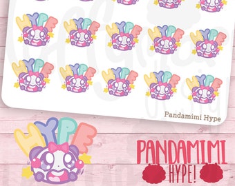 Hype Panda Mimi || Planner Stickers, Cute Stickers for Erin Condren (ECLP), Filofax, Kikki K, Etc. || MTP10