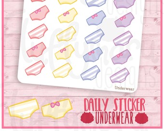 Underwear || Planner Stickers, Cute Stickers for Erin Condren (ECLP), Filofax, Kikki K, Etc. || DPS287