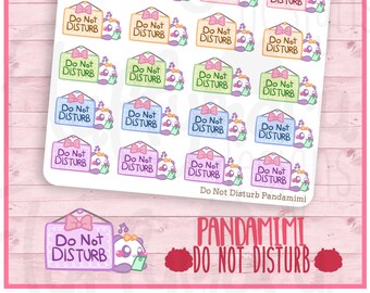 Do Not Disturb Pandamimi || Planner Stickers, Cute Stickers for Erin Condren (ECLP), Filofax, Kikki K, Etc. || MTP71