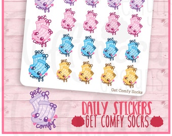 Get Well Socks|| Planner Stickers, Cute Stickers for Erin Condren (ECLP), Filofax, Kikki K, Etc. || DPS277