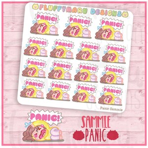 Panique Sammie || Stickers agenda, Stickers mignons pour Erin Condren (PCPE), Filofax, Kikki K, etc. || SFS215