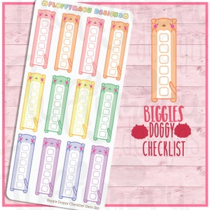 Großes Problem Doggy Checkliste || Sticker, süße Sticker für Erin Condren (ECLP), Filofax, Kikki K, etc.. || BSS46