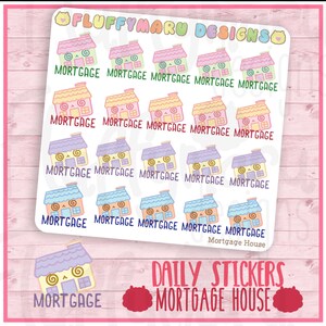 Hypotheek House || Planner Stickers, leuke Stickers voor Erin Condren (ECLP), Filofax, Kikki K, enz. || DPS239