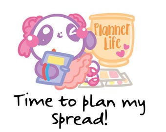 Planner Life Panda Mimi || Planner Stickers, Cute Stickers for Erin Condren (ECLP), Filofax, Kikki K, Etc. || MTP45