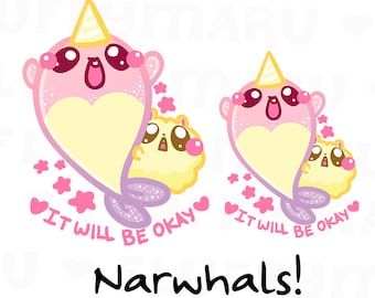 Fluffy and Narwhal || Planner Stickers, Cute Stickers for Erin Condren (ECLP), Filofax, Kikki K, Etc. || DPS176 SFS148