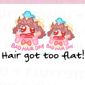 Bad Hair Day Sammie | | Pianificatore adesivi, autoadesivi svegli per Erin Condren (ECLP), Filofax, Kikki K, ecc. | | SFS33