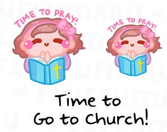 Prayer Time Sammie || Planner Stickers, Cute Stickers for Erin Condren (ECLP), Filofax, Kikki K, Etc. || SFS129
