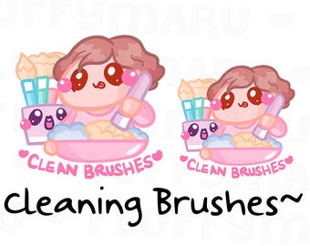 Clean Makeup Brushes Sammie || Planner Stickers, Cute Stickers for Erin Condren (ECLP), Filofax, Kikki K, Etc. || SFS125