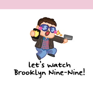 Exemplo de lembrete de série de TV do Brooklyn Nine Nine || Adesivos de planejador, adesivos fofos para Erin Condren (ECLP), Filofax, Kikki K, etc. SS37