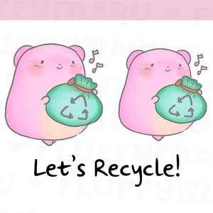 Recycling von Müll Streusel || Planer-Aufkleber, niedlichen Aufklebern für Erin Condren (ECLP), Filofax, Kikki K. || STB26