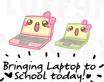 Laptop / Computer || Planner Stickers, Cute Stickers for Erin Condren (ECLP), Filofax, Kikki K, Etc. || DPS58