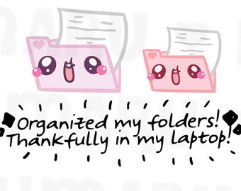 Document Files || Planner Stickers, Cute Stickers for Erin Condren (ECLP), Filofax, Kikki K, Etc. || DPS41