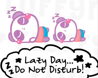 Lazy Day Panda Mimi || Planner Stickers, Cute Stickers for Erin Condren (ECLP), Filofax, Kikki K, Etc. || MTP07