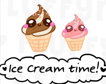 Ice Cream in a Cone || Planner Stickers, Cute Stickers for Erin Condren (ECLP), Filofax, Kikki K, Etc. || DPS55