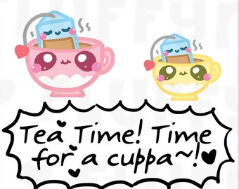 Cup of Tea || Planner Stickers, Cute Stickers for Erin Condren (ECLP), Filofax, Kikki K, Etc. || DPS36