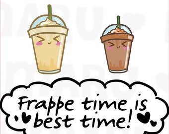 Frappe Coffee Break || Planner Stickers, Cute Stickers for Erin Condren (ECLP), Filofax, Kikki K, Etc. || DPS42