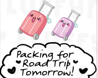 Luggage Trolley Bag || Planner Stickers, Cute Stickers for Erin Condren (ECLP), Filofax, Kikki K, Etc. || DPS91