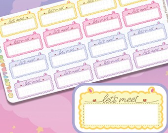 Biggie Fluffymaru Meetup Box || Planner Stickers, Cute Stickers for Erin Condren (ECLP), Filofax, Kikki K, Etc. || BSS24