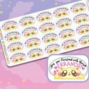 Biggie Fluffymaru Errands // Planner Stickers, Cute Stickers for Erin Condren (ECLP), Filofax, Kikki K, Etc. // BSS25