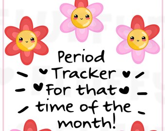 Flower Period Tracker / Time of the Month || Planner Stickers, Cute Stickers for Erin Condren (ECLP), Filofax, Kikki K, Etc. || DPS155