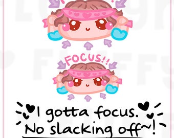 Focus Sammie || Planner Stickers, Cute Stickers for Erin Condren (ECLP), Filofax, Kikki K, Etc. || SFS47