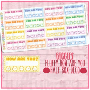 Biggie moelleux comment vous Quarterbox déco sont définie || Planner Stickers, Stickers mignons pour Erin Condren (ECLP), Filofax, Kikki K, etc.. || BSS65