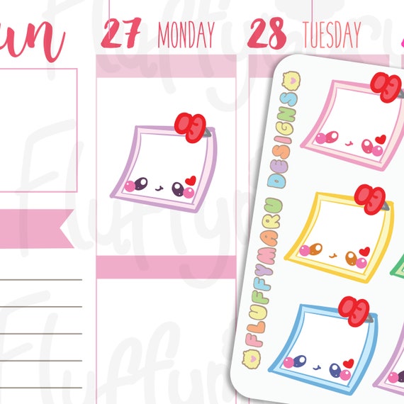 Biggie Giant Sticky Note Deco Planner Stickers, Cute Stickers for Erin  Condren ECLP, Filofax, Kikki K, Etc. BSS57 