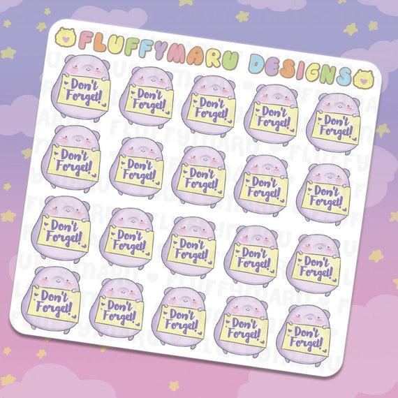 Filofax Etc Kikki K Cute Stickers for Erin Condren ECLP Don/'t Forget Reminder || Planner Stickers || DPS83