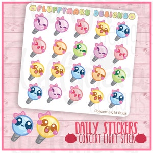 Konzertlicht stäbchen || Planer Sticker, Süße Sticker für Erin Condren (ECLP), Filofax, Kikki K, etc. || DPS296