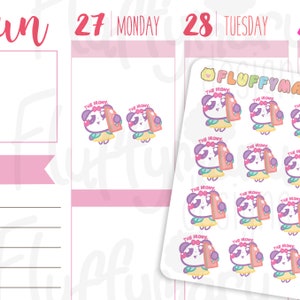 Ironic Pandamimi Planner Stickers, Cute Stickers for Erin Condren ECLP, Filofax, Kikki K, Etc. MTP38 image 2