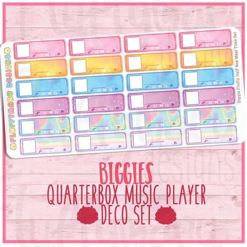 Cute Stickers for Erin Condren Filofax || BSS85 Etc Kikki K Biggie Quarterbox Music Player Deco Set|| Planner Stickers ECLP