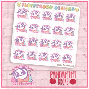 Brak Pandamimi|| Planner Stickers, Cute Stickers voor Erin Condren (ECLP), Filofax, Kikki K, etc. || MTP89