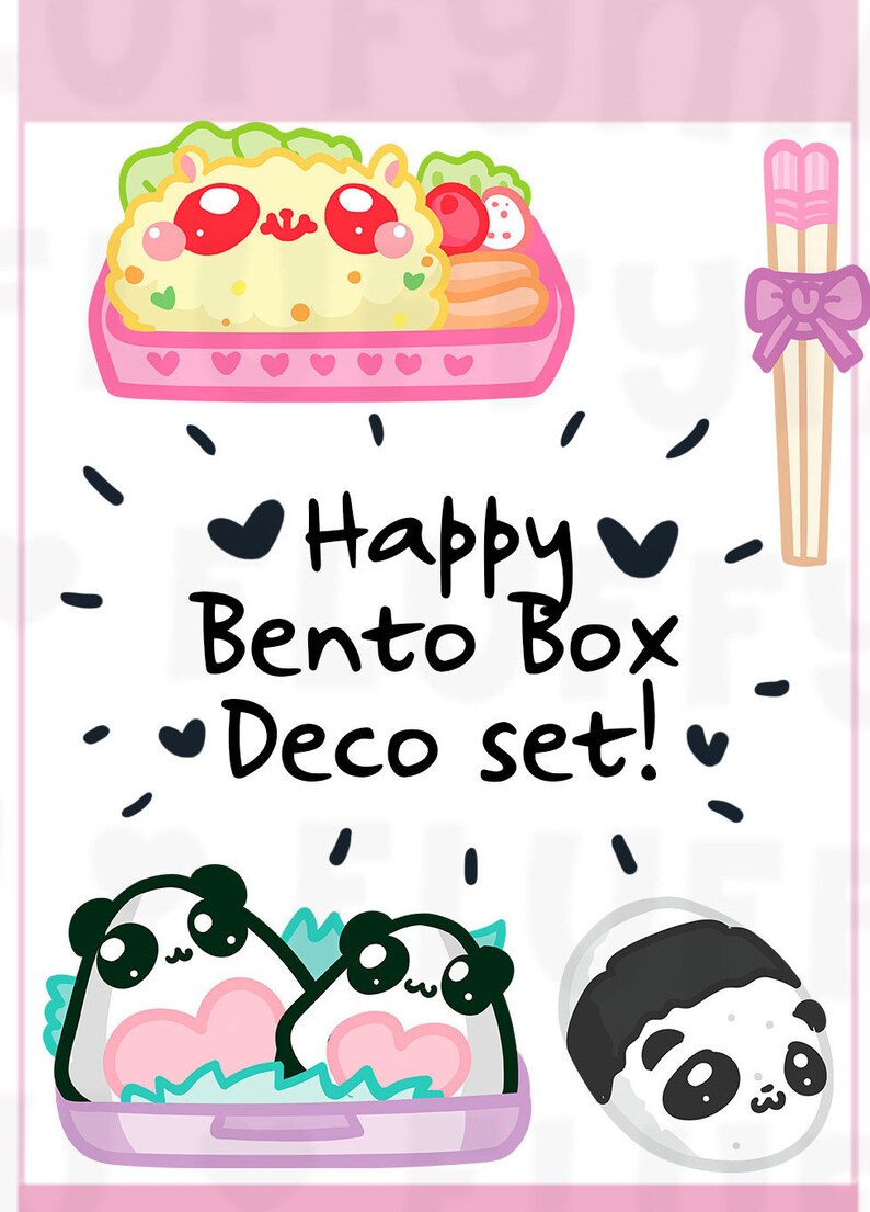 Bento Box Deco Sticker Set Planner Stickers Cute Stickers - Etsy