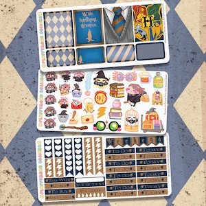 Blauwe magische huis planner Kit || Planner stickers, leuke stickers voor erin Condren (ECLP), Filofax, Kikki K, enz. || PKS21