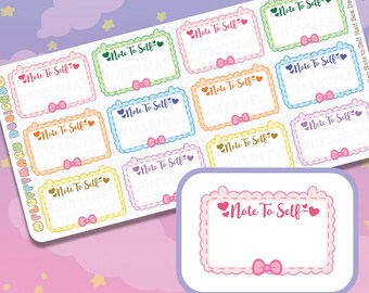 Biggie Note to Self || Planner Stickers, Cute Stickers for Erin Condren (ECLP), Filofax, Kikki K, Etc. || BSS42