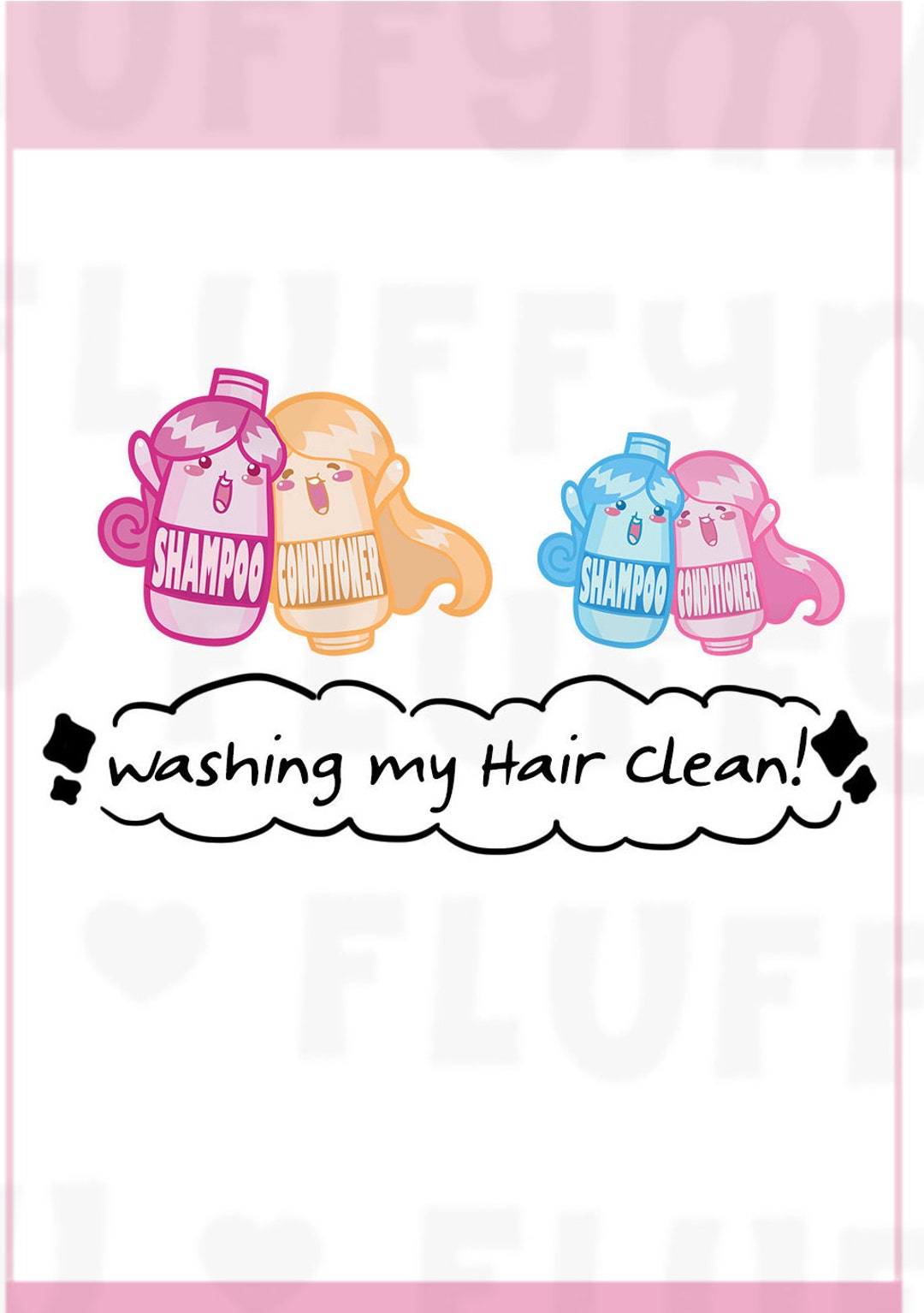 Hair Care / Shampoo Wash Day Planner Stickers, Cute Stickers for Erin ...
