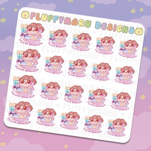 Clean Makeup Brushes Sammie Planner Stickers, Cute Stickers for Erin Condren ECLP, Filofax, Kikki K, Etc. SFS125 image 2