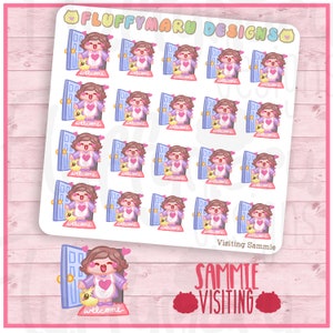 Een bezoek aan || Planner Stickers, leuke Stickers voor Erin Condren (ECLP), Filofax, Kikki K, enz. || SFS222