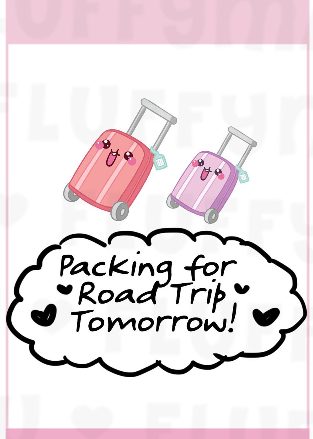 Luggage Trolley Bag Planner Stickers, Cute Stickers for Erin Condren ECLP, Filofax, Kikki K, Etc