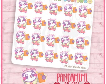 PR Girl Pandamimi || Planner Stickers, Cute Stickers for Erin Condren (ECLP), Filofax, Kikki K, Etc. ||