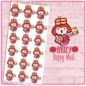 Bailey Happy Mail || Planner Stickers, Cute Stickers for Erin Condren (ECLP), Filofax, Kikki K, Etc. || B11