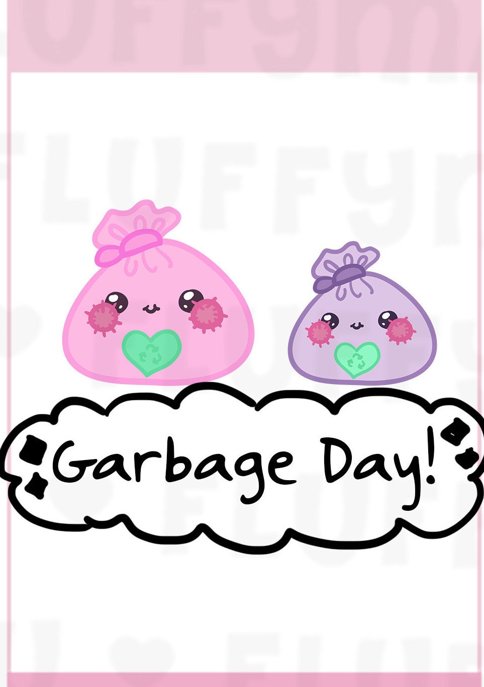 Garbage Bag Planner Stickers Cute Stickers for Erin Etsy