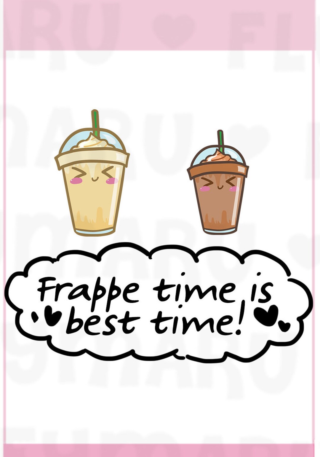 Frappe Coffee Break Planner Stickers, Cute Stickers for Erin Condren