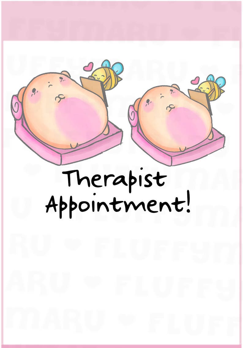 Therapist Appointment Sprinkles the Bear Planner Stickers Etsy