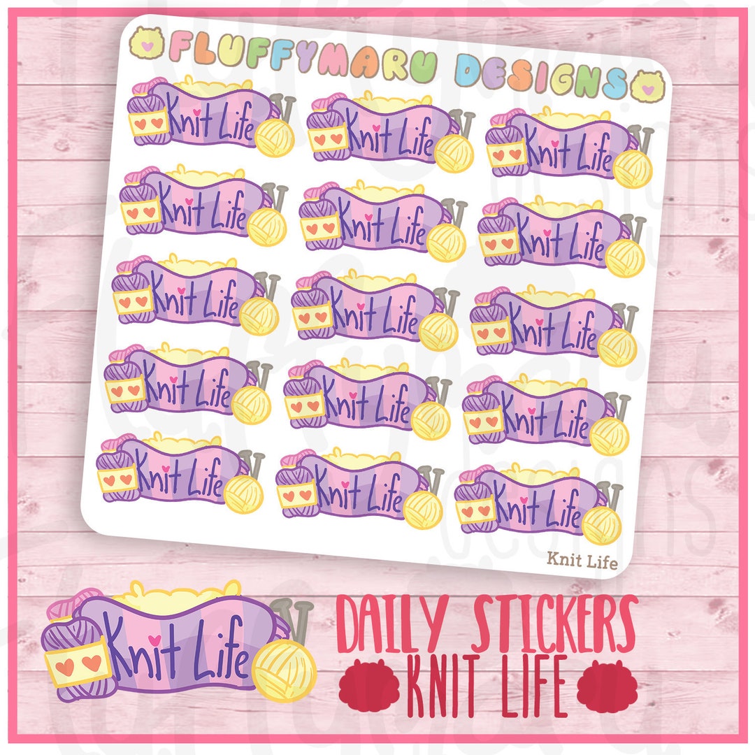 Knit Life Planner Stickers, Cute Stickers for Erin Condren ECLP ...