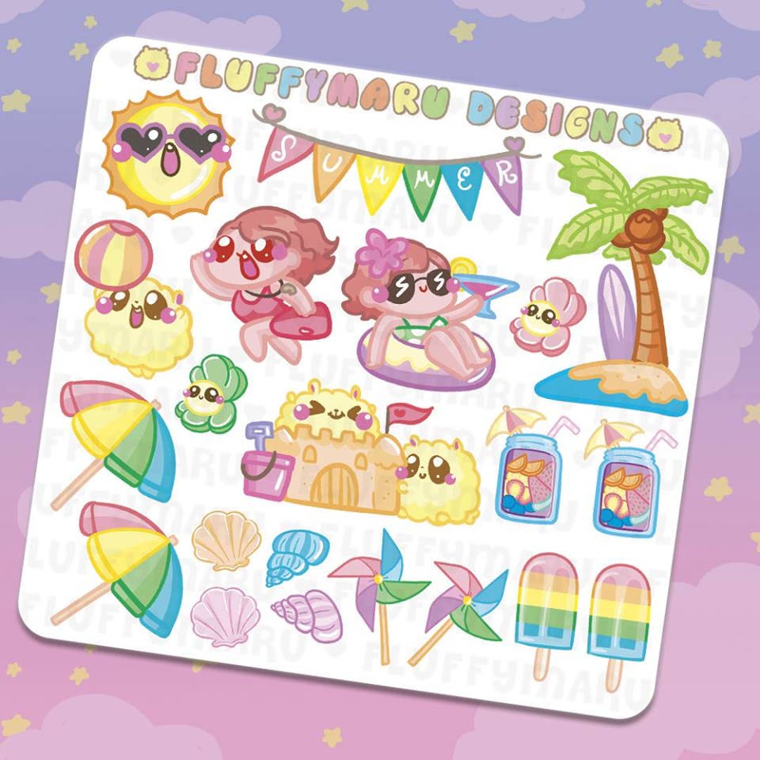 Beach Day Deco Planner Stickers – Pinnacle Sticker Co