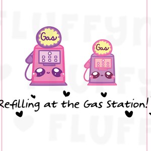 Gas Pump Planner Stickers, Cute Stickers for Erin Condren ECLP, Filofax, Kikki K, Etc. DPS43 image 1