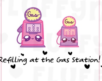 Gas Pump || Planner Stickers, Cute Stickers for Erin Condren (ECLP), Filofax, Kikki K, Etc. || DPS43