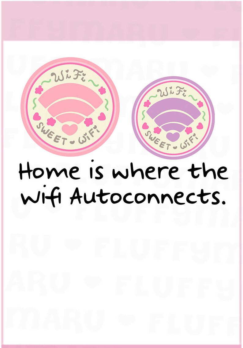 Wifi Sweet Wifi Planner Stickers, Cute Stickers for Erin Condren ECLP, Filofax, Kikki K, Etc. DPS177 image 1