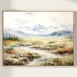 Denali National Park Travel Print Watercolor Wall Art Denali National Park Wall Hanging Home Décor Denali National Park Gift Art Lovers